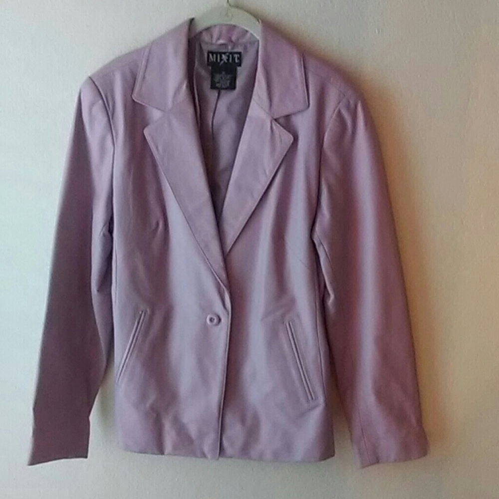 Leather blazer